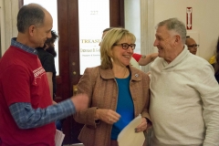 Bill Henning (BCIL), Senator Karen Spilka and Bill Allan (DPC)