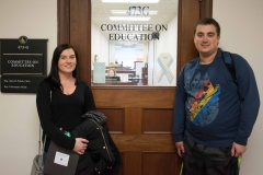 Kayla and Alex outside Rep. Chris Walsh's office