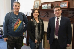 Kayla and Alex with Ryan Arrego, staff for Rep. Jeff Roy