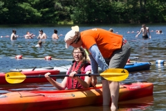 DCR Staff talks to a kayaker