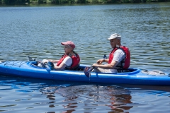 Two people kayaking