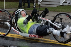 photo of reclining handcycle racer