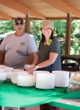 David and Sadie set up plates