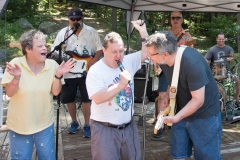 Man sings along with ATTIK Band