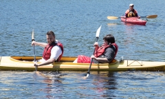 Ryan (l) from IA kayaking