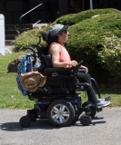 Woman in wheelchair