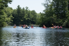 Kayakers on the pond