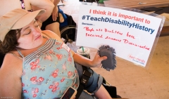 Desi Forte with the Teach Disability History Campaign