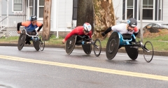 (r-l)Jorge Madera (W17) from Spain 1:29:32,  Ryuichi Kawamuro (W23) from Japan 1:29:35, Sho Watanabe (W11) from Japan 1:34:12