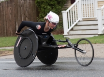 Manuela Schar (W102) from Switzerland 1:34:19 - 1st place women's wheelchair racer