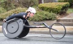 Manuela Schar (W102) from Switzerland 1:34:19 - 1st place women's wheelchair racer