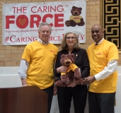 Michael Moloney and Michael Weeks have bear for Senator Cindy Friedman