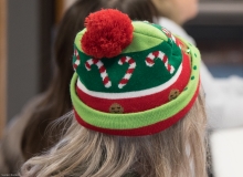 Festive holiday knit cap (on Pat - MWCIL)
