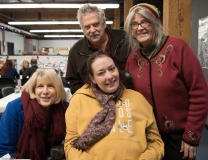 Pat (MWCIL) with Suzanne with her mother and uncle