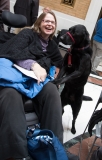 Woman with guide dog