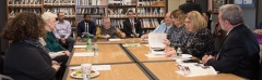 View of table during discussion