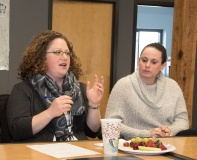 Senator Becca Rausch and Catherine Fradenburg from Easter Seals of MA