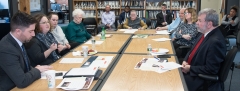 View of table during discussion