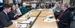 View of table during discussion