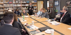 View of table during discussion