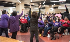 crowd scene, indoors