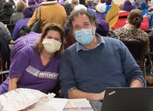 1199SEIU members at the check-in desk