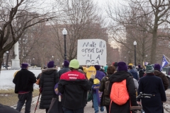 Marchers with signs