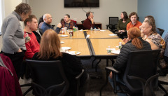 View of the conference room with everyone 