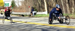 two wheelchair racers