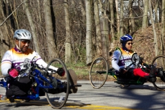 two men handcyclist racers