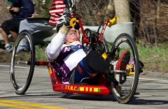 man handcyclist racer