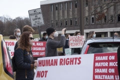 Protestors at Fernald