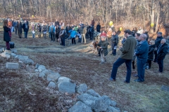 View of many advocates on the path and the cemetery