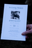 Memorial card for John Scott who died in 1973