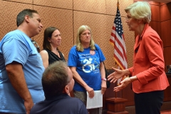 David, Mike, Sadie and Sue with Senator Warren