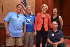 David, Mike, Sadie and Sue with Senator Warren