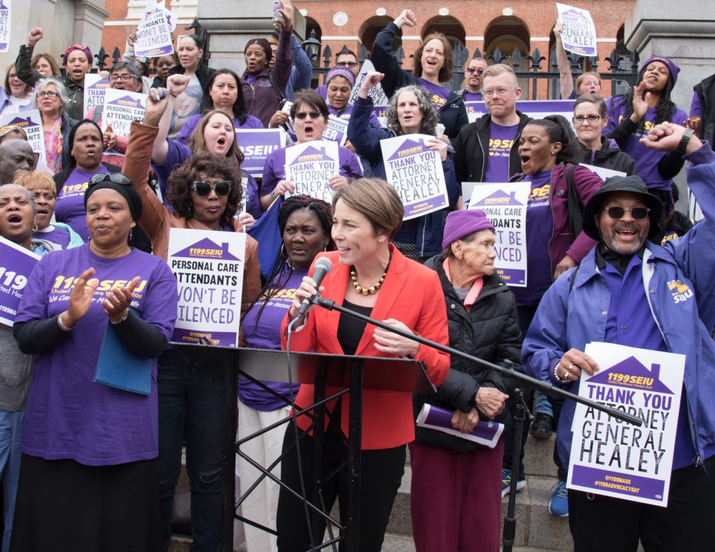 Maura Healey at 2019 PCA Rally