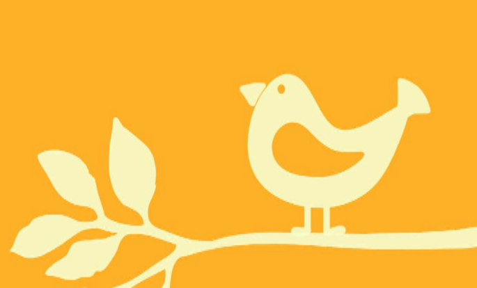 logo for matalesofindependence.net. A yellow background with a white bird on a white branch.