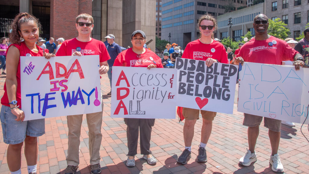 BCIL staff with signs