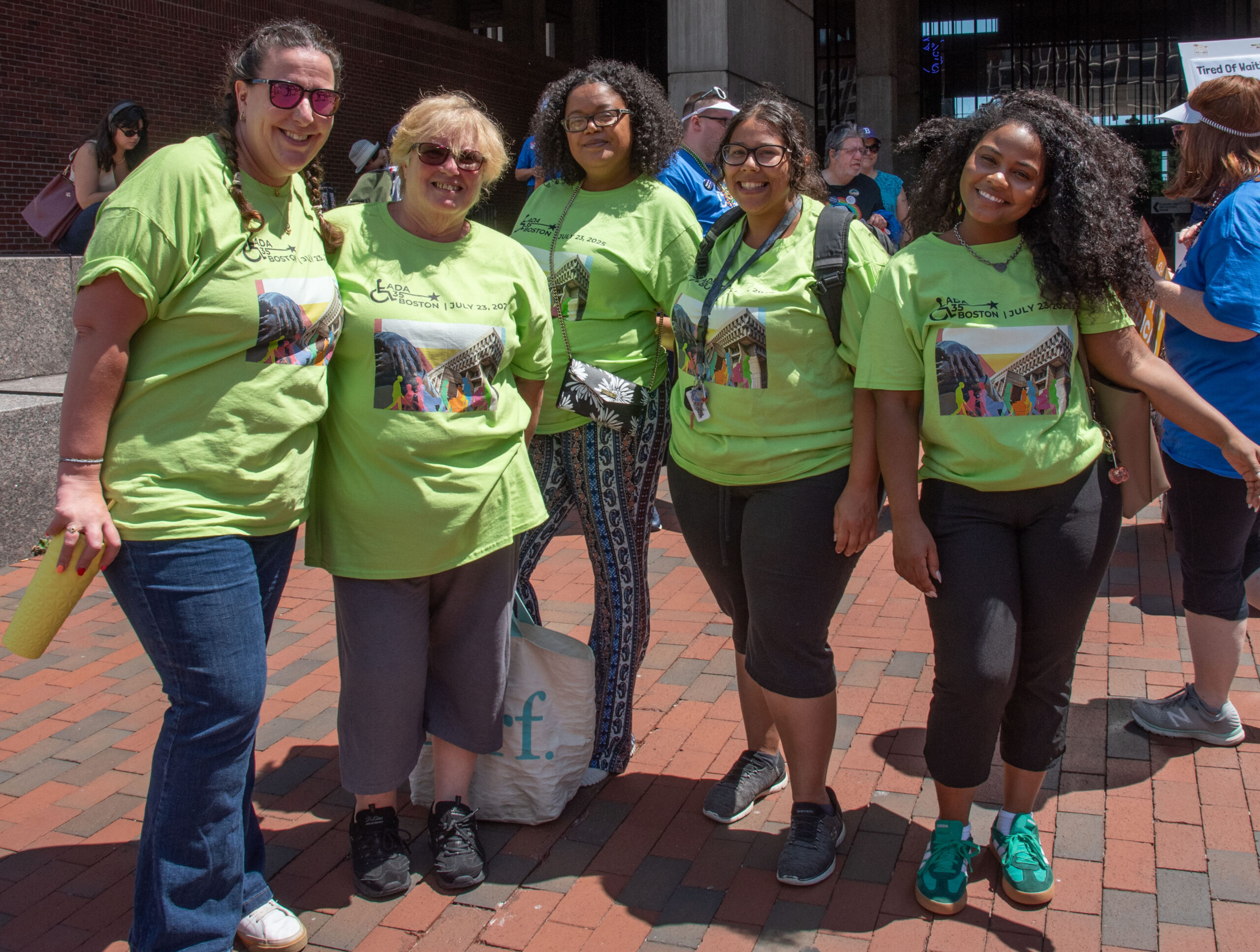 Women in green teeshirts