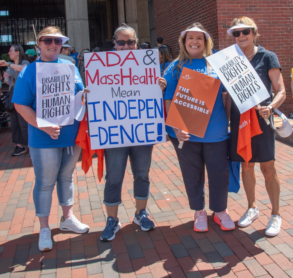 Women with signs