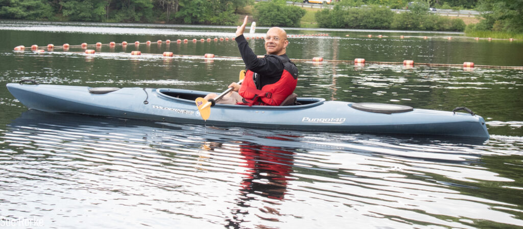 Dan (MWCIL) in a kayak