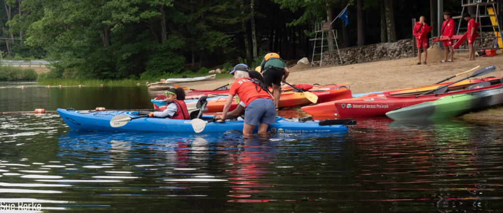 Kayakers getting pushed out