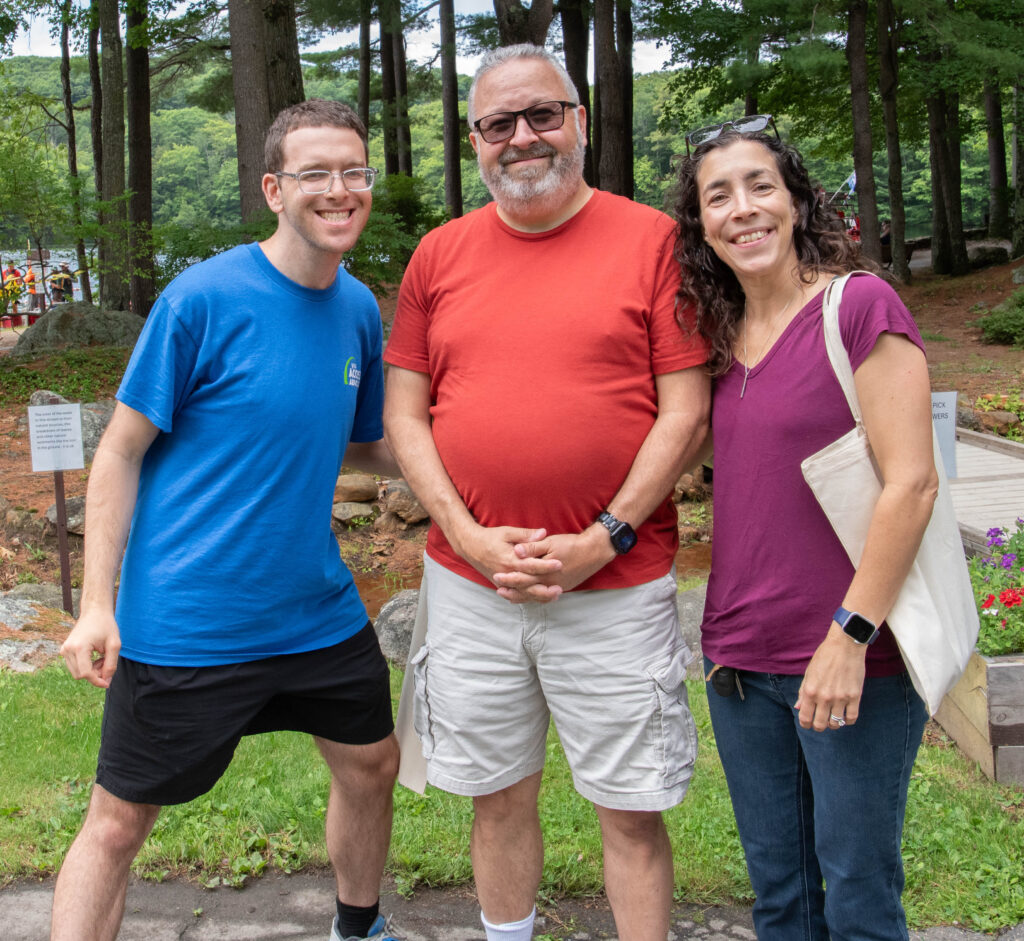 3 people smiling
